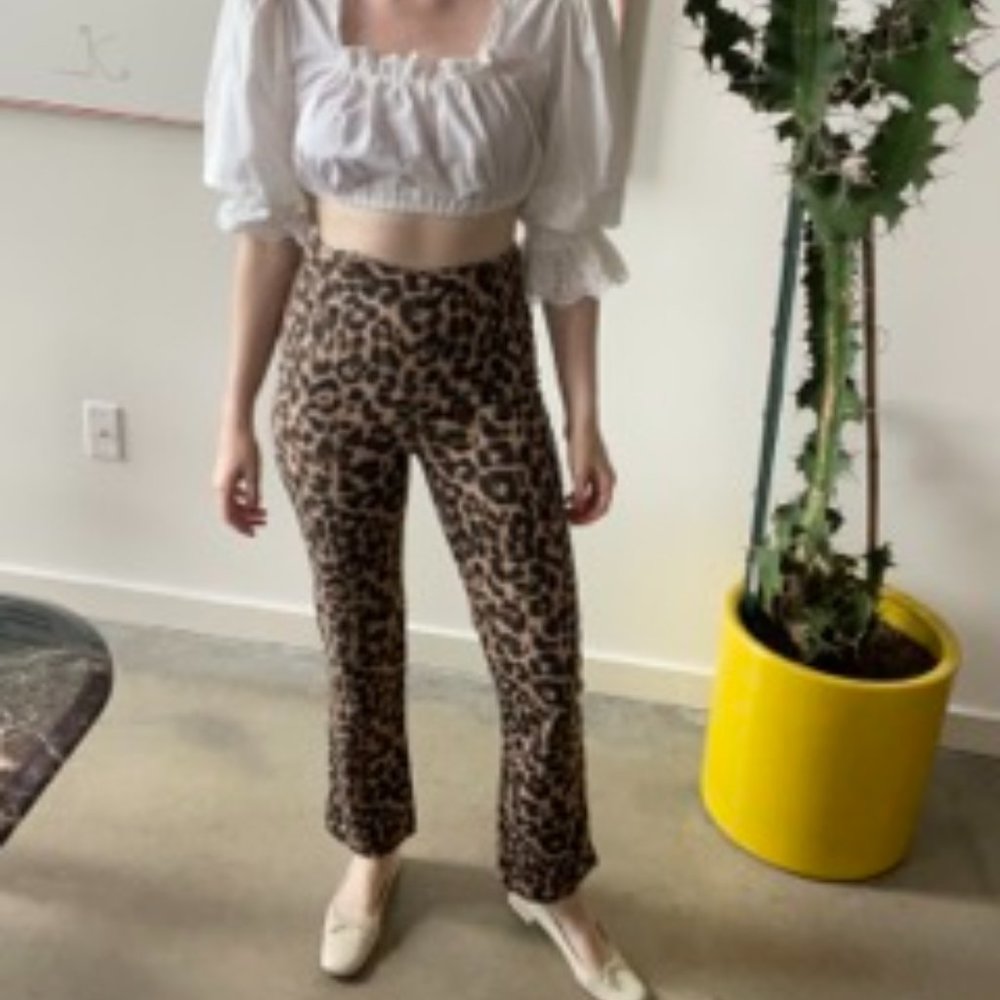 Cheetah Print Flare pants